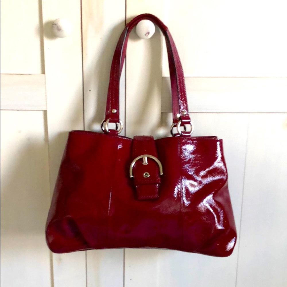 Coach red handbag
